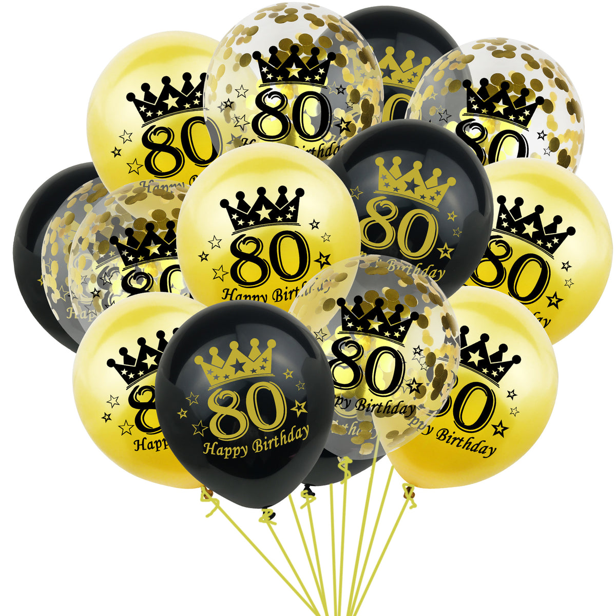 Geburtstags-Ballonset mit Konfetti-Ballons – Ansicht 3