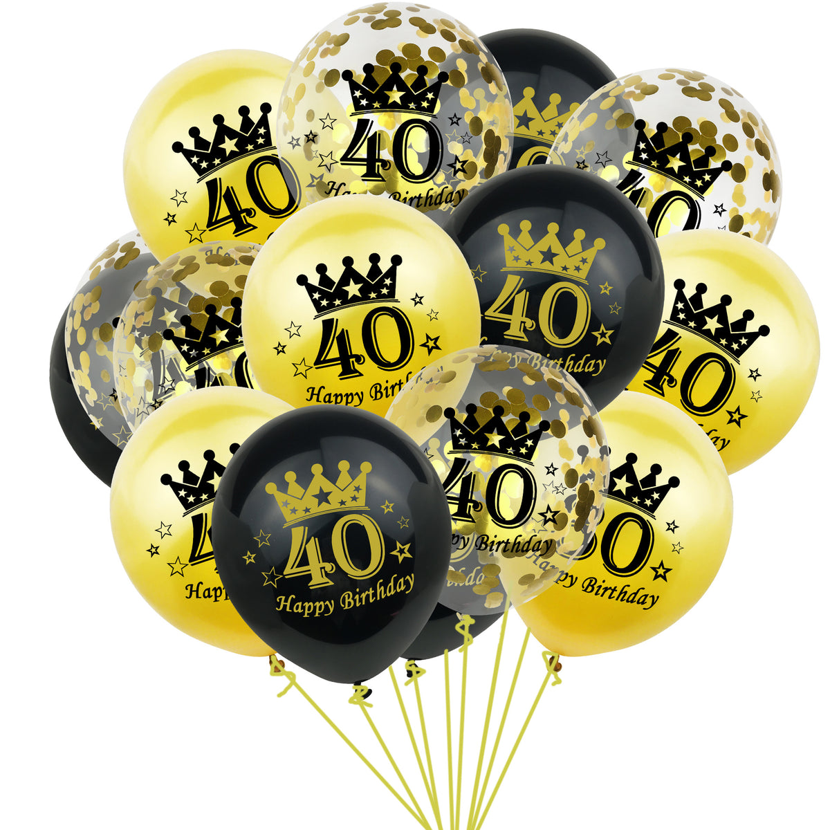 Geburtstags-Ballonset mit Konfetti-Ballons – Ansicht 4
