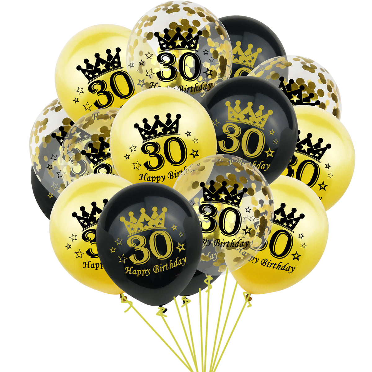 Geburtstags-Ballonset mit Konfetti-Ballons – Ansicht 2