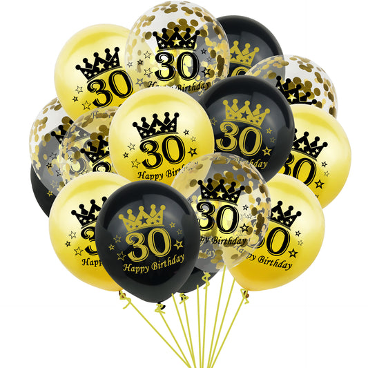 Geburtstags-Ballonset mit Konfetti-Ballons – Ansicht 2