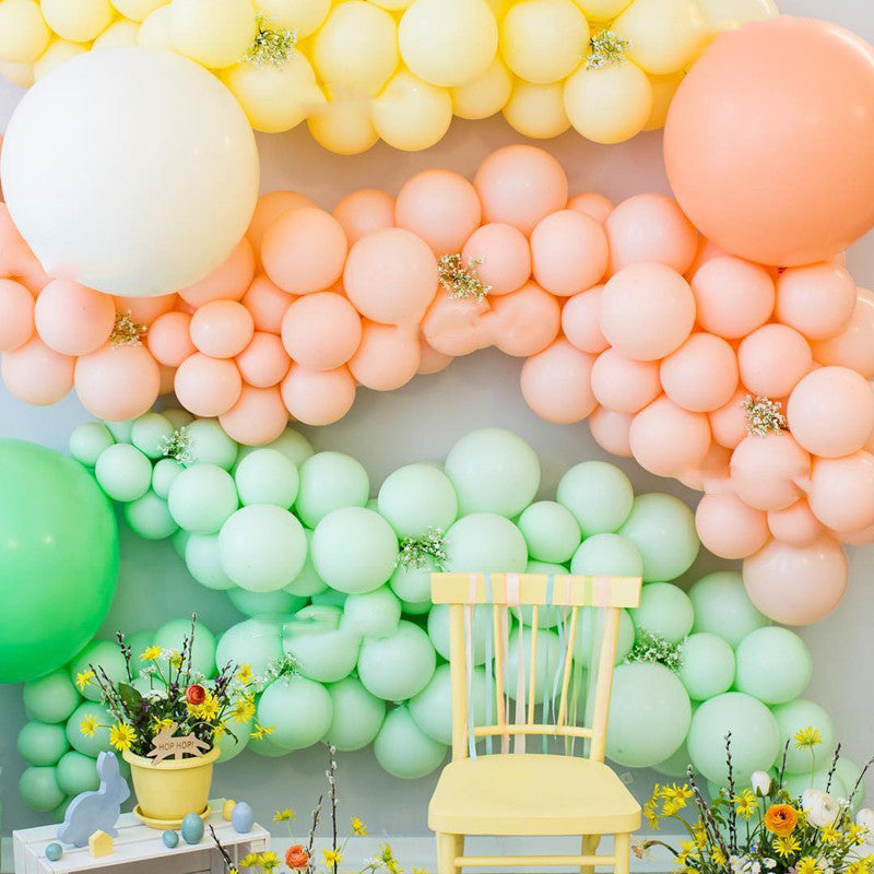Luftballons in Macaron-Orange aus Latex – Ansicht 5