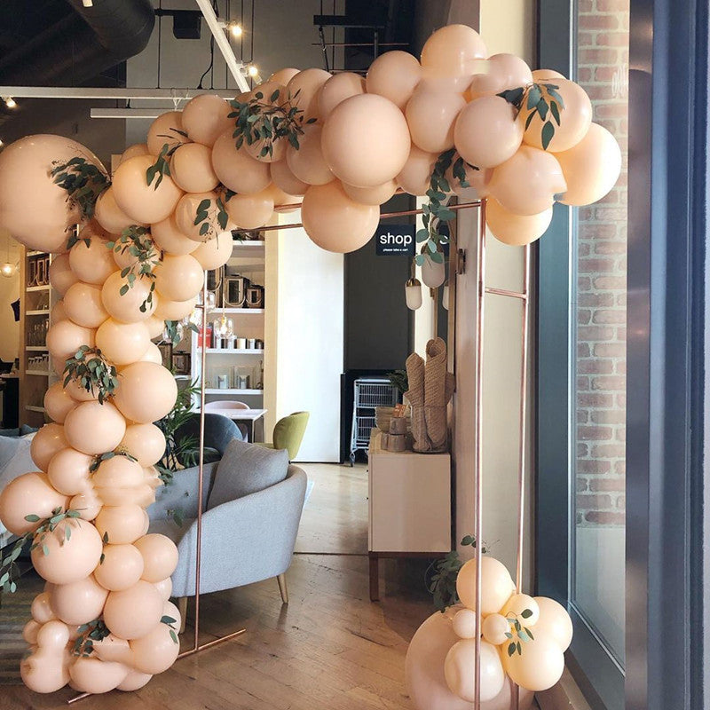 Luftballons in Macaron-Orange aus Latex – Ansicht 4
