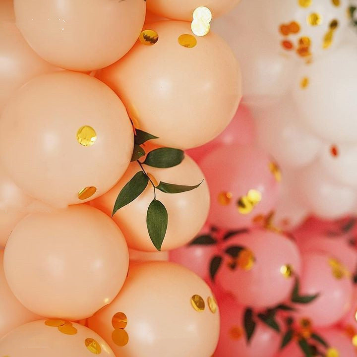 Luftballons in Macaron-Orange aus Latex – Ansicht 3