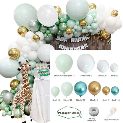 Ballongirlande in Macaron-Grün Metallic – Ansicht 5