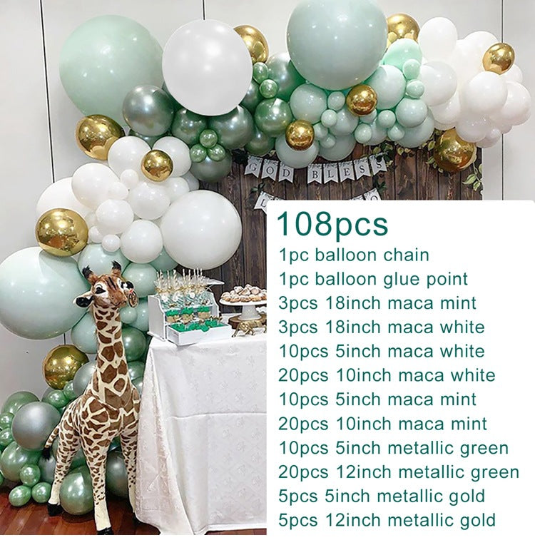 Ballongirlande in Macaron-Grün Metallic – Ansicht 3