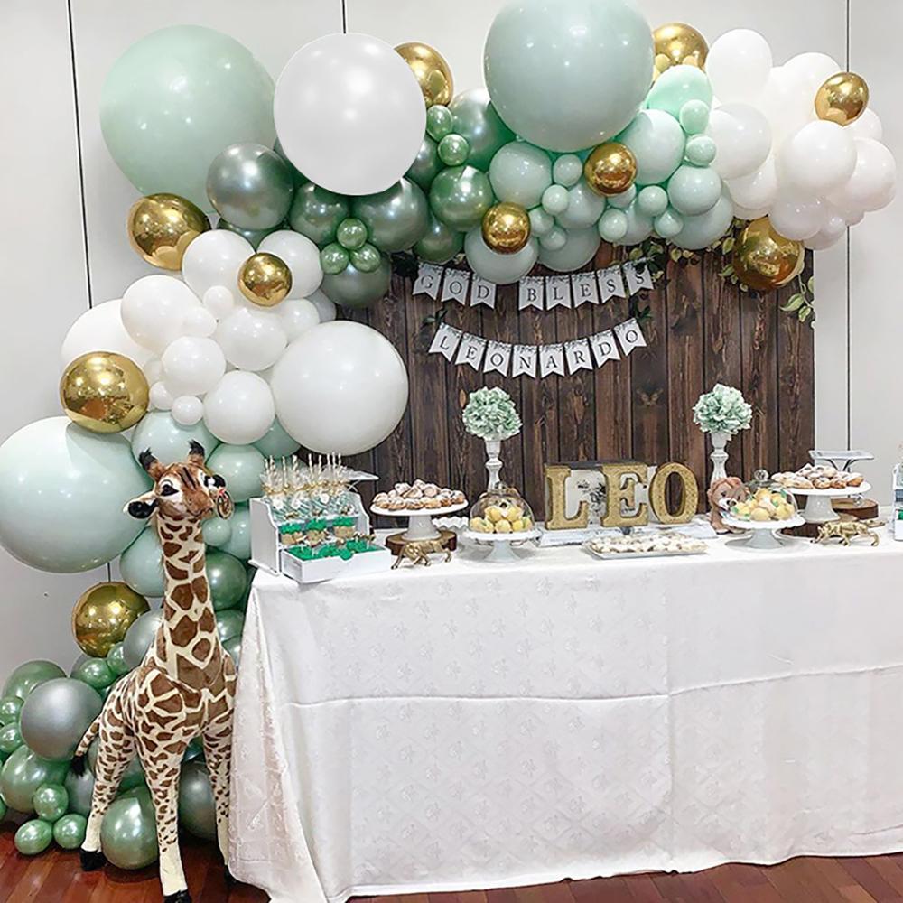 Ballongirlande in Macaron-Grün Metallic – Ansicht 4