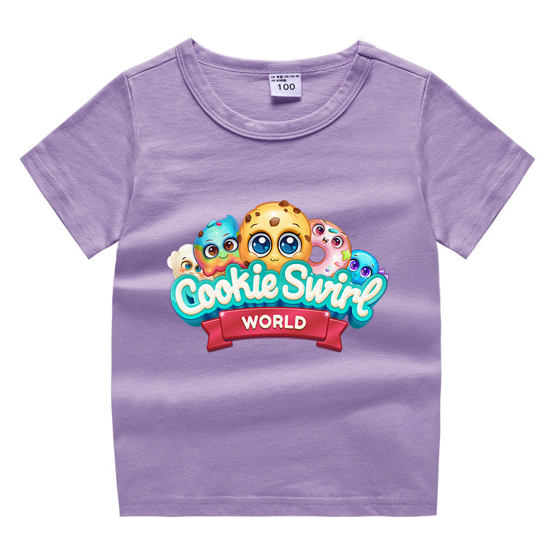 Children's summer short sleeved T-shirt