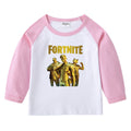 Children's T-shirt with round neck cartoon long sleeves