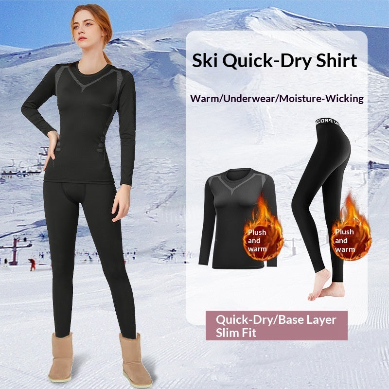 Damen Thermo-Sportset, Langarmshirt und Leggings