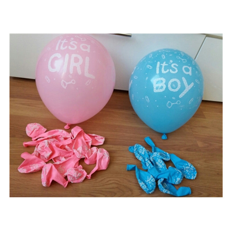 Gender-Reveal-Luftballons in Blau oder Pink, 10 Stück – Ansicht 5