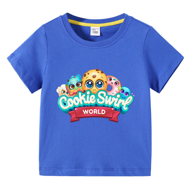 Children's summer short sleeved T-shirt
