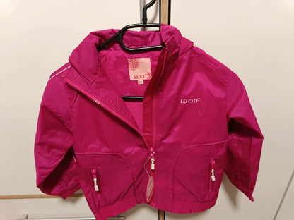 Regenjacke Magenta – Wolf (4 Jahre)