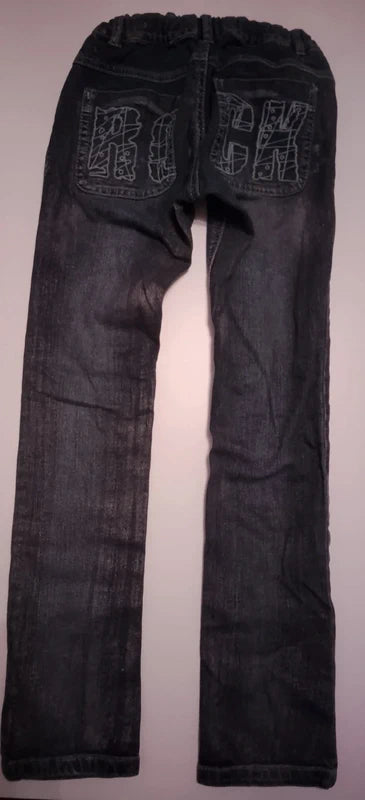 Jeans blau mit Glitzerstreifen (11 Jahre)