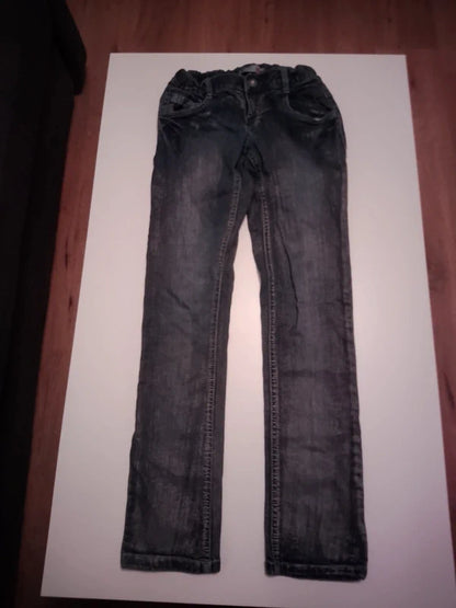 Jeans blau mit Glitzerstreifen (11 Jahre)