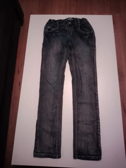 Jeans blau mit Glitzerstreifen (11 Jahre)
