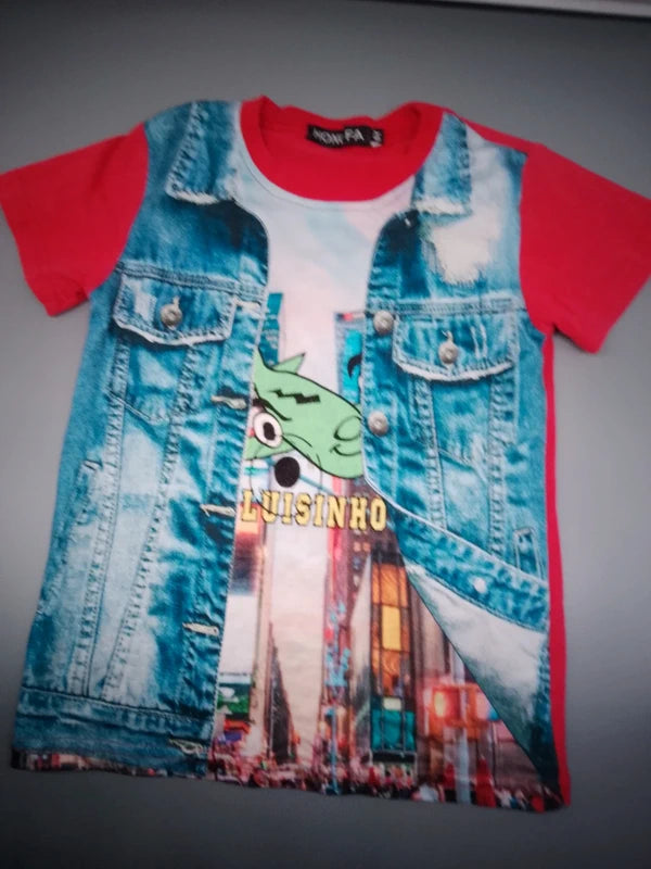 T-Shirt buntes Motiv – hongfa (6 Jahre)