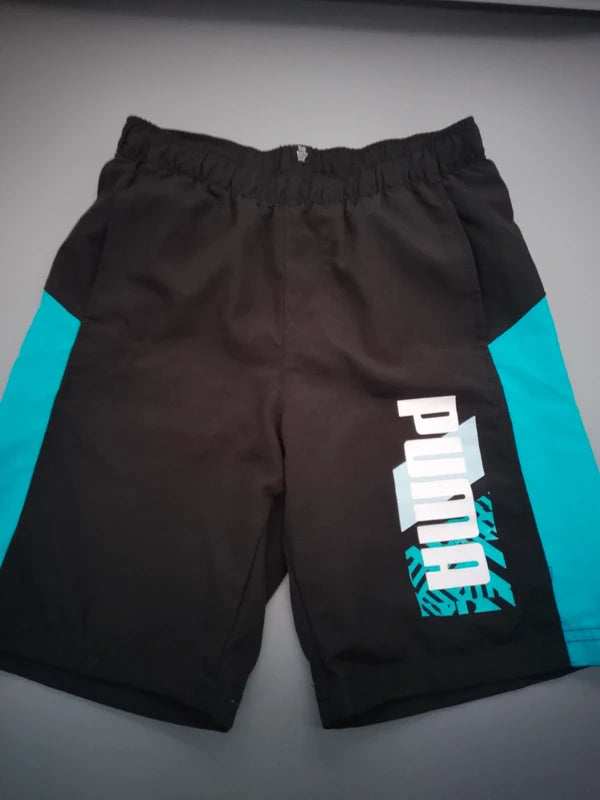 Schwimmshorts schwarz/türkis – Puma (8 Jahre)