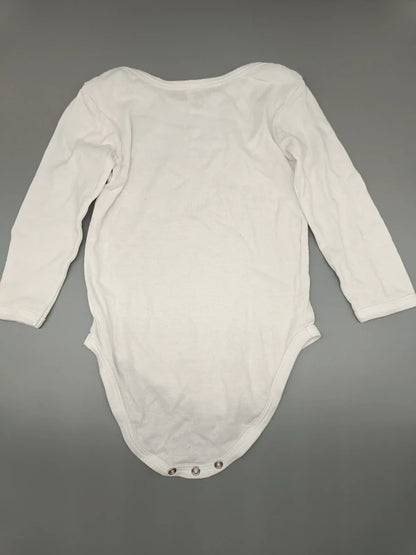 Langarm Body weiß – Topomini (9-12 Monate)