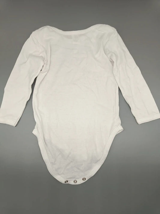 Langarm Body weiß – Topomini (9-12 Monate)