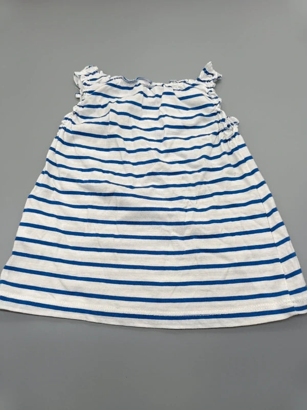 Kleidchen weiß/blau gestreift – H&M (9-12 Monate)