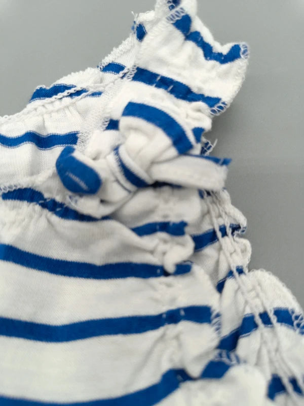 Kleidchen weiß/blau gestreift – H&M (9-12 Monate)