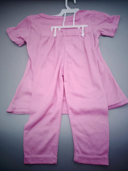 Mädchen Set Rosa Rückseite
