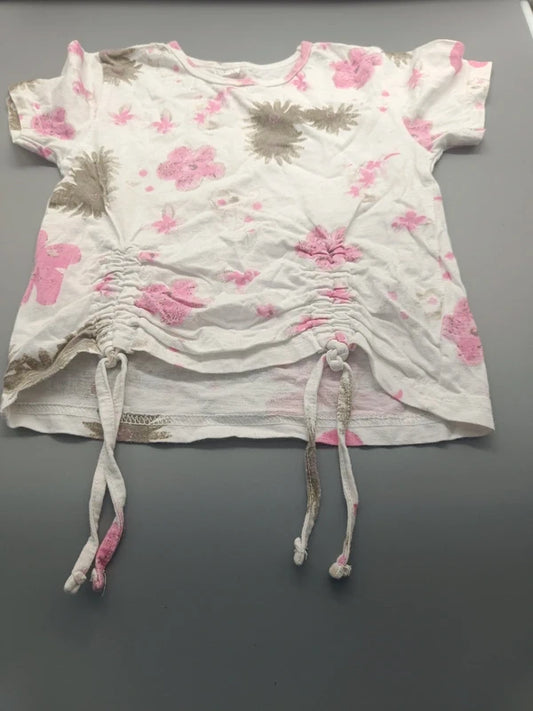 T-Shirt Blumenmotiv weiß (5 Jahre)