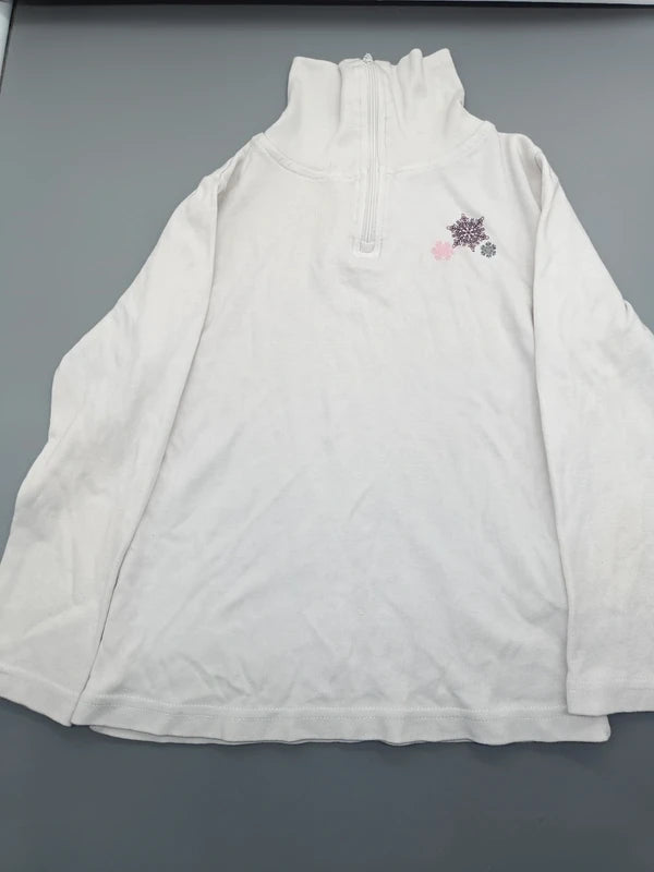 Sweetshirt weiß mit Reißverschlusskragen – alive (6 Jahre)