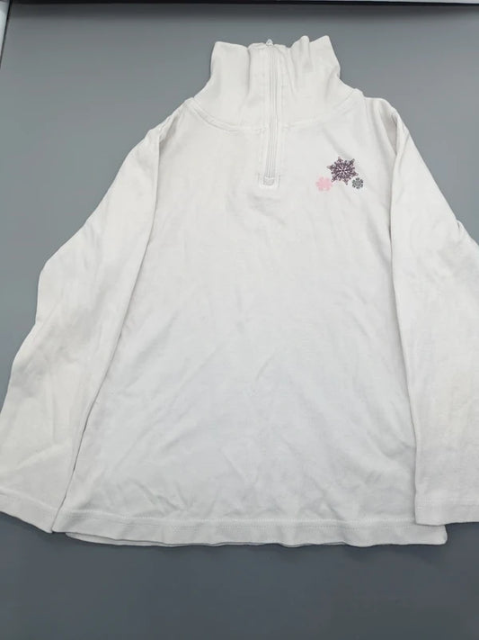 Sweetshirt weiß mit Reißverschlusskragen – alive (6 Jahre)