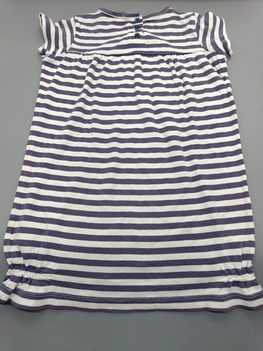 Maedchen Kleid Streifen Maritim Rueckseite