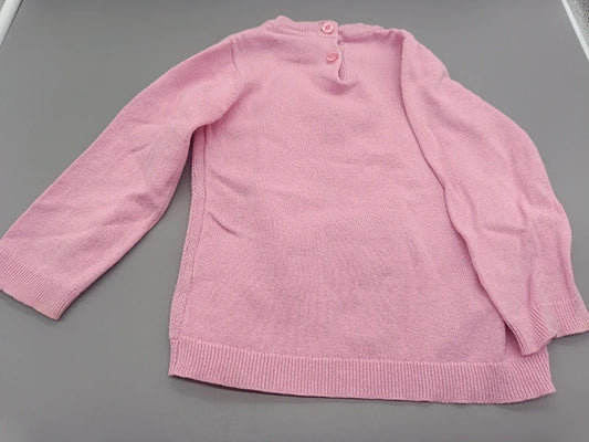 Topomini Strickpullover rosa Eule Gr. 86 – Rückseite