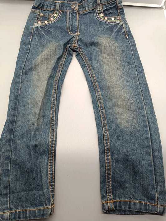 Tom Tino Mädchen-Jeans blau Gr. 110 – Vorderseite