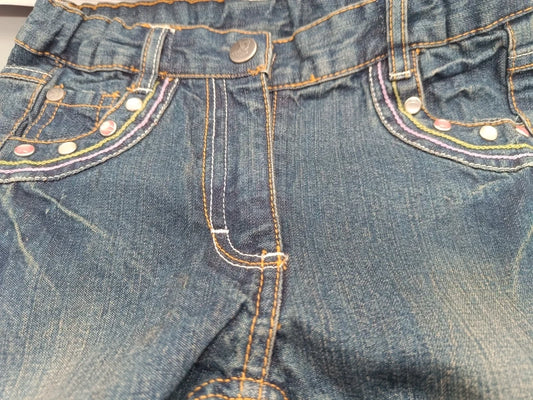 Tom Tino Mädchen-Jeans blau Gr. 110 – Detail Ziernähte