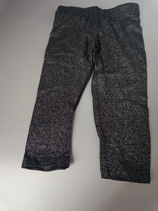 Dunkelgraue Glitzer-Leggings mit Glitzereffekt in Größe 86, Vorderseite