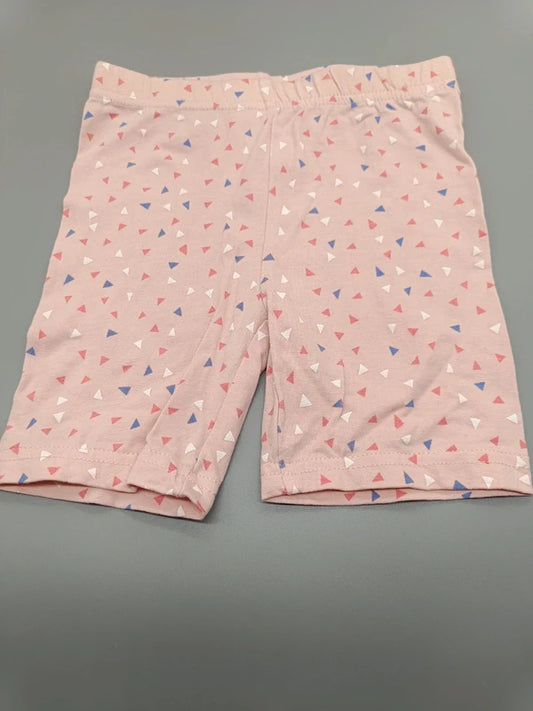 Hellrosa Kinder-Shorts mit Dreiecksmuster in Größe 98, Vorderseite