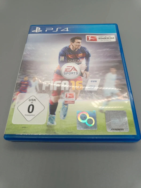 FIFA 16 für PS4, Vorderseite der Hülle mit Lionel Messi