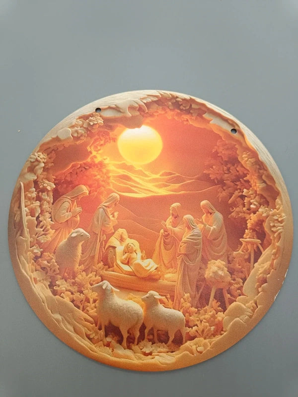 Weihnachtsbild Krippen-Motiv Detail
