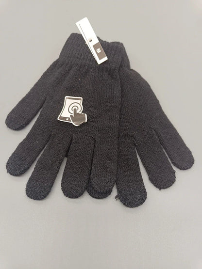 Schwarze Handschuhe Größe M mit Touchscreen-Symbol