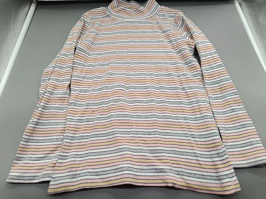 Bunt gestreiftes Pocopiano Rippshirt Größe 140, Vorderseite
