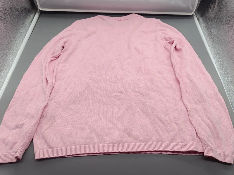 Rückseite des roséfarbenen Einhorn-Pullovers
