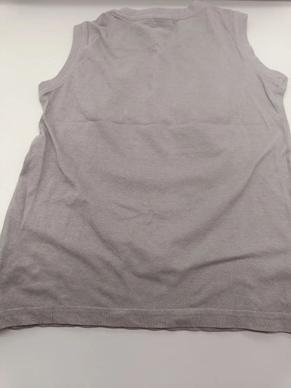 Rückseite des grauen ärmellosen alive Shirts