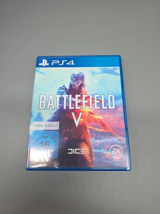 Battlefield V PS4-Spiel, 100 Prozent uncut und USK-16-Kennzeichnung, Vorderseite der Originalhülle