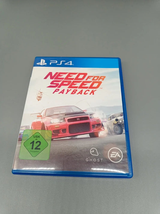 Need for Speed Payback PS4-Spiel mit USK-12-Kennzeichnung, Vorderseite der Originalhülle