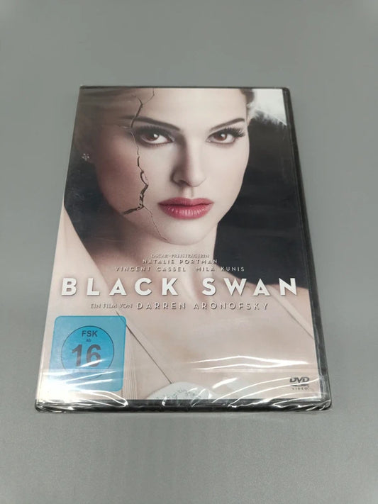 Black Swan DVD mit Natalie Portman und FSK-16-Kennzeichnung, Vorderseite der Originalhülle