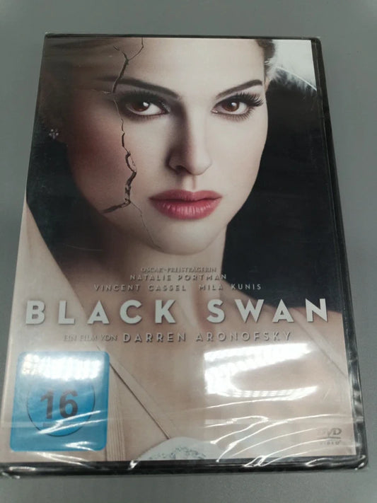 Detailansicht der Black Swan DVD-Hülle mit Natalie Portman