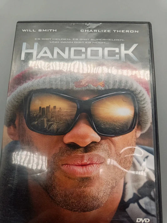 Hancock DVD mit Will Smith und Charlize Theron, Vorderseite der Originalhülle
