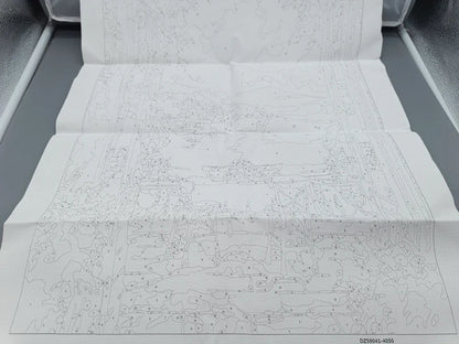 Weiße nummerierte Leinwand mit Küstenmotiv