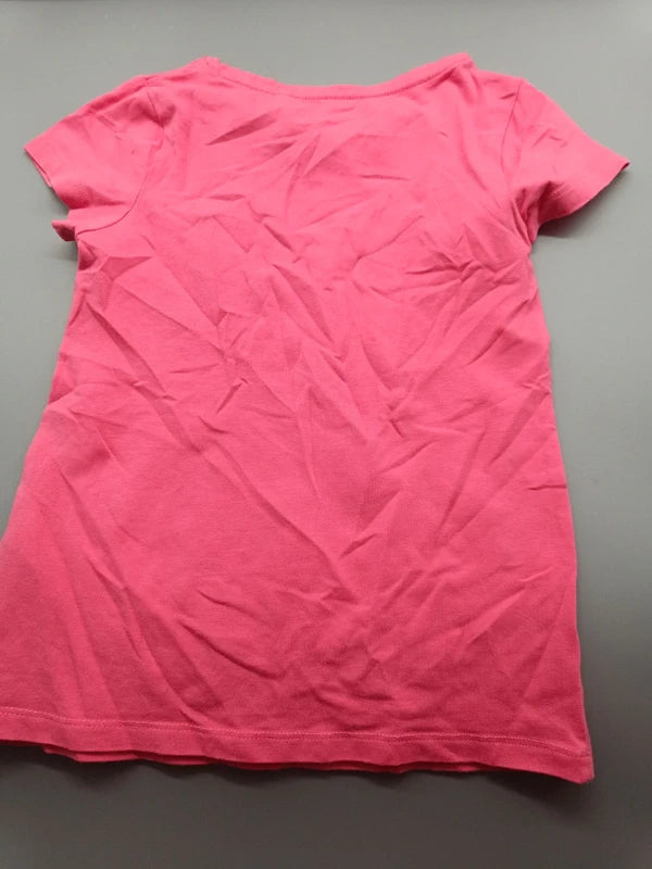 Rückseite des pinken Basic Girls Kinder-T-Shirts