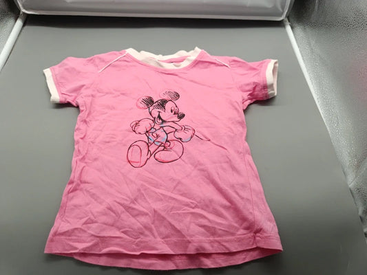 Vorderseite des pinken Disney Kinder-T-Shirts Größe 116 mit Micky Maus