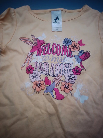 Detail des Welcome to my Paradise Prints mit Kolibris und Blumen